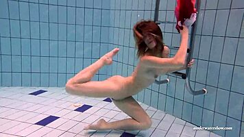 duna bultihalo, russian beauty, teases underwater in bikini at pool
