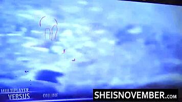 Hd Interracial Game Loser Swallows White Cum