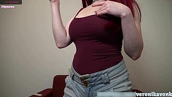 sexy babe plays game clothed beautiful smile