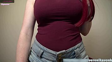 sexy babe plays game clothed beautiful smile