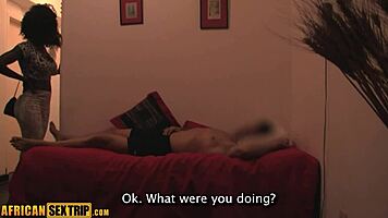 Afro Hair Ebony Slut Perfect for Mouth Fucking