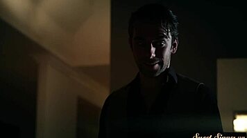 classy petite teen spooned by stepbrother