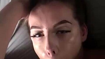 Teen faces a huge challenge with a big cock and messy outcome