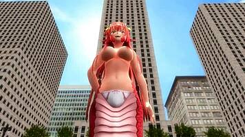 hey, what's miia the snake girl doing naked and spreading in public