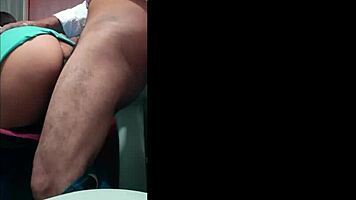 They Pound a Stunning Girl in Bathroom Chaos