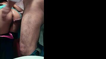 They Pound a Stunning Girl in Bathroom Chaos