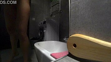 Young Wife Cheats Anal With Neighbor In Bathroom