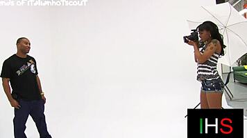 Black couple fucks missionary style