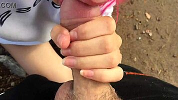 Public Blowjob on Beach, Cum in Mouth Feels Wild