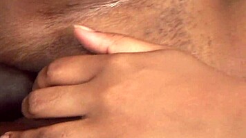 Big Black Cock Fills Tight Little Black Teen Riley Ray's Wet Slit From Behind With Intense Fucking!