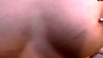 she gives cunnilingus to wet pussy with dildo