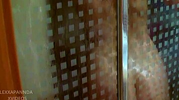 What an ass! I fuck my girlfriend's friend standing and cum on buttocks!