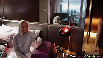 Petite Teen Couple Engages in Mutual Oral Pleasure