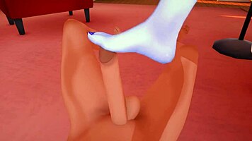 dragon ball vados gives footjob and licks feet