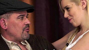 Gorgeous Teen 18+ Seduces Grandpa in Passionate Encounter