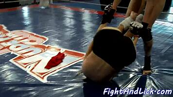 Lezzie Teens Scissor Pussies After Wrestling Fight, Fingering and Moaning 😈