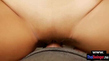 redhead thai wife in pink bikini pov fuck