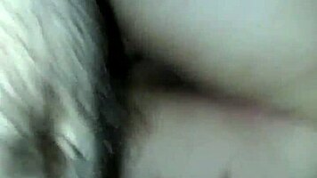 A friend gives back shots to his ebony girlfriend, cumming in her tight pussy.