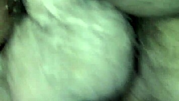 A friend gives back shots to his ebony girlfriend, cumming in her tight pussy.