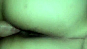 A friend gives back shots to his ebony girlfriend, cumming in her tight pussy.