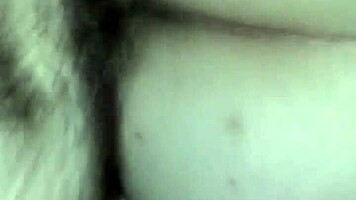 A friend gives back shots to his ebony girlfriend, cumming in her tight pussy.