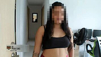 I'm so hot, I seduce the technician to fuck me and cum on my face!