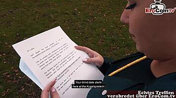 Risky public sex with German blonde teen 18+ slut and nearly got caught.