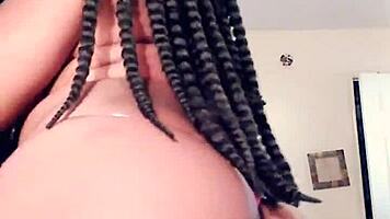 Hey, watch this sexy ebony wildcat groove to vintage beats! How’s that move?