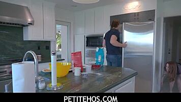 petitehos lucky stud pummeling madi collins sweet pussy over the table