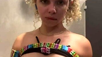 latina teen 18+ can't hold back at gym, runs to bathroom