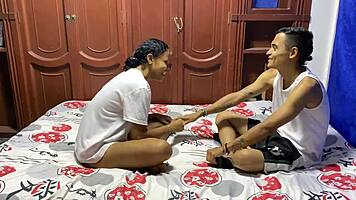 I play a homemade game with my stepbrother to spark his interest