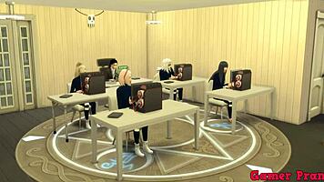 i can’t believe madara, the boss, keeps banging his employee’s tight ass at work, filling her up every single time in this wild anime scene.