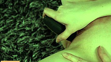 bella bates uses toys to satisfy herself on the bathroom floor, moaning for neighbors to hear