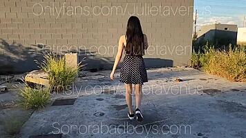 i love giving julieta venus a blowjob with a stranger outdoors