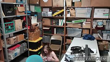 Police Officer Teases Suspect With Striptease, Clothes Ripped Off During First Time Blowjob.