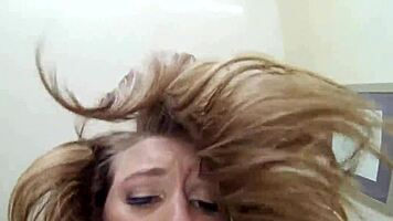 Beautiful brooke wylde sucks cock with natural tits exposed in hardcore oral scene