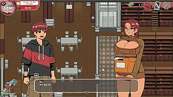 Nerdy Girl Gives Public Handjob In Library