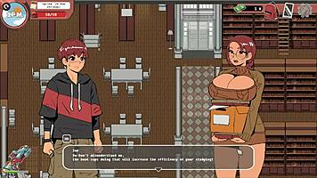 Nerdy Girl Gives Public Handjob In Library