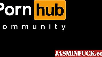 Sloppy blowjob and ride end with cumshot on pussy in hotel room