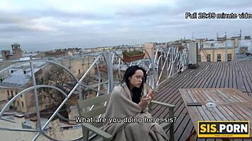 Russian stepsister bends over for doggystyle sex and sucking in fantasy