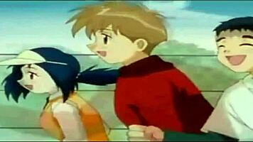 Watch this young hentai mom get her pussy creampied