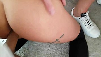 Hey, watch this dirty redhead nympho bang two filthy cocks at once!