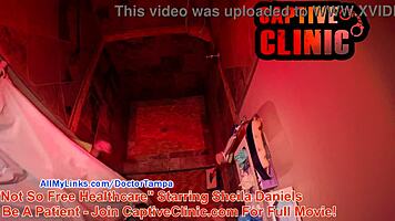Behind the scenes, Sheila Daniels strips in a failed hospital clip.