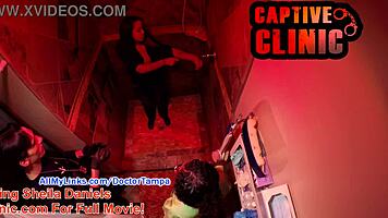 Behind the scenes, Sheila Daniels strips in a failed hospital clip.