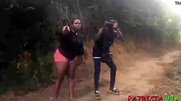 that teen ebony pornstar got fucked by bbw patricia on the roadside with people watching