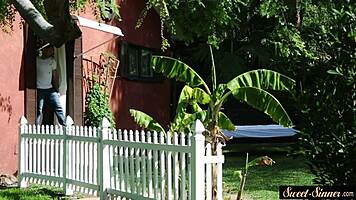 Taboo teen doggystyled outdoors in full movie