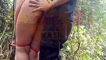 Does your submissive girlfriend suck and fuck outdoors?