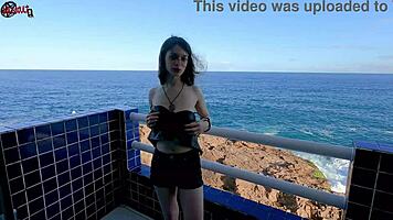 why is mel stripping naked on the balcony for everyone?