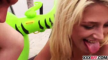 Stunning best friends get fucked in group hardcore with big cocks