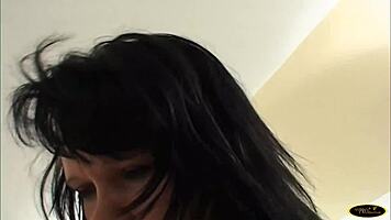 Brunette Spreads Pussy For Big Cock